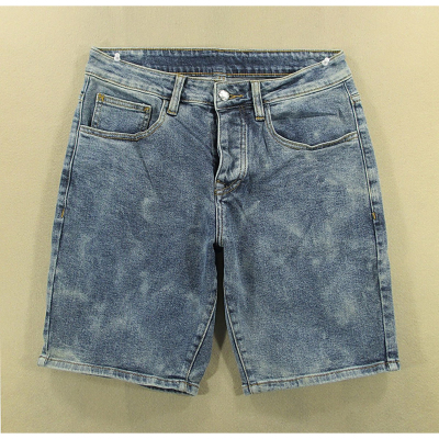 牛仔中裤五分裤男针织弹力修身短裤夏款全新品*Y109/52534-19