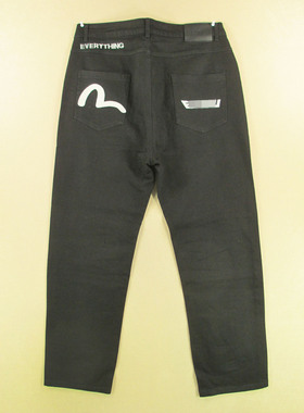 牛仔裤男38码弹力宽松微锥形老爹裤黑色加大码长裤B209/98506-13