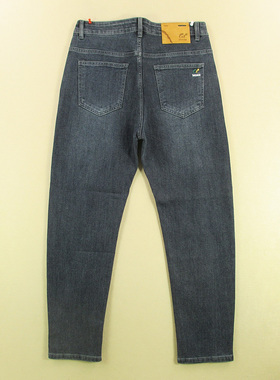 牛仔裤男欧版秋冬厚复古弹力修身束脚萝卜哈伦裤F206/98582*05