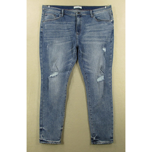 小脚破洞大码 外单肥佬裤 8201 男42码 S103 修身 包邮 牛仔裤 子KHCO