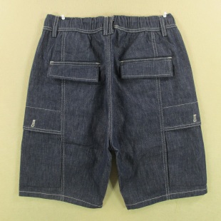 五分裤 9831 男29码 弹力松紧腰广州牛仔C308 薄款 多兜牛仔中裤