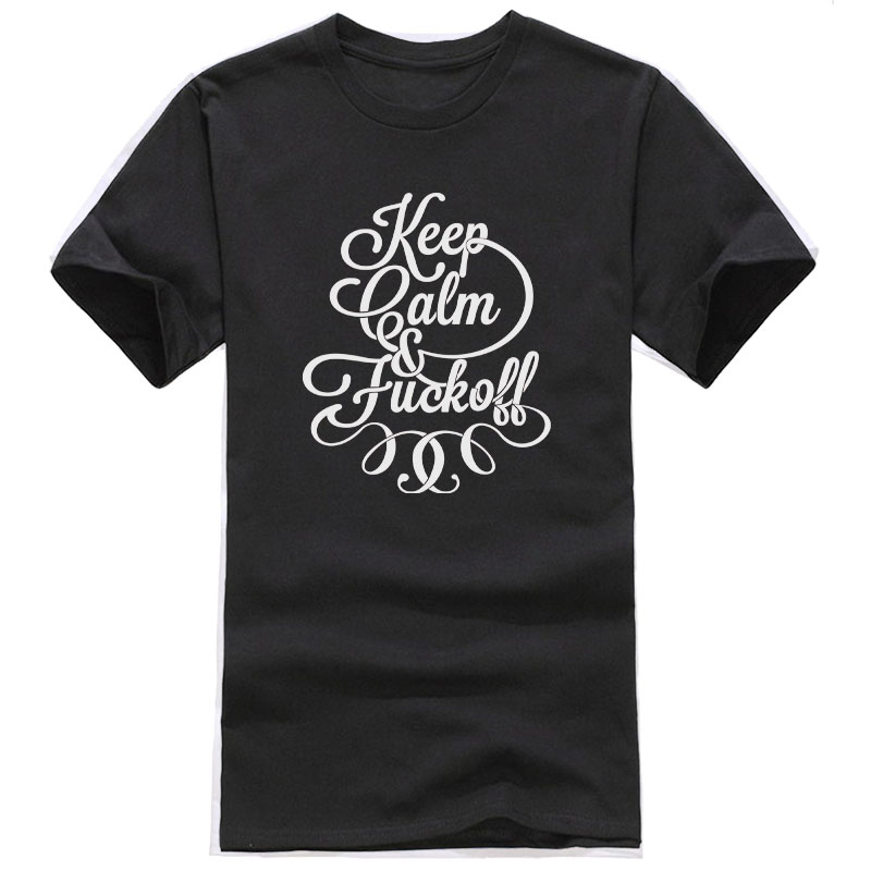 keep calm f*ck off乖乖给我滚蛋 t恤男女情侣衫纯棉原创689大码