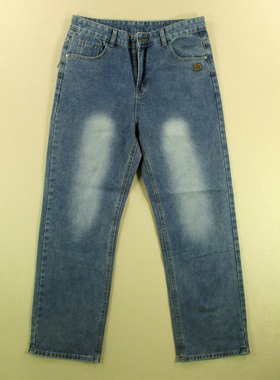 牛仔裤男美式慵懒风阔腿裤新款复古宽松直筒长裤A208/0582*04