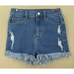 牛仔超短裤 热裤 女25码 包邮 Z104 高腰弹力破洞KHCO特价 9652