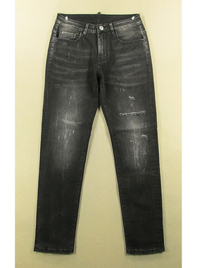 牛仔裤男弹力修身小脚裤SLIM黑色紧身长裤子全新品K104/2501-19