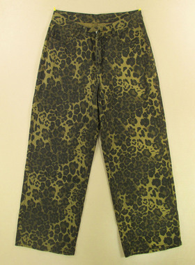 豹纹牛仔裤男美式慵懒风阔腿裤新款复古宽松直筒Z202/98584*05