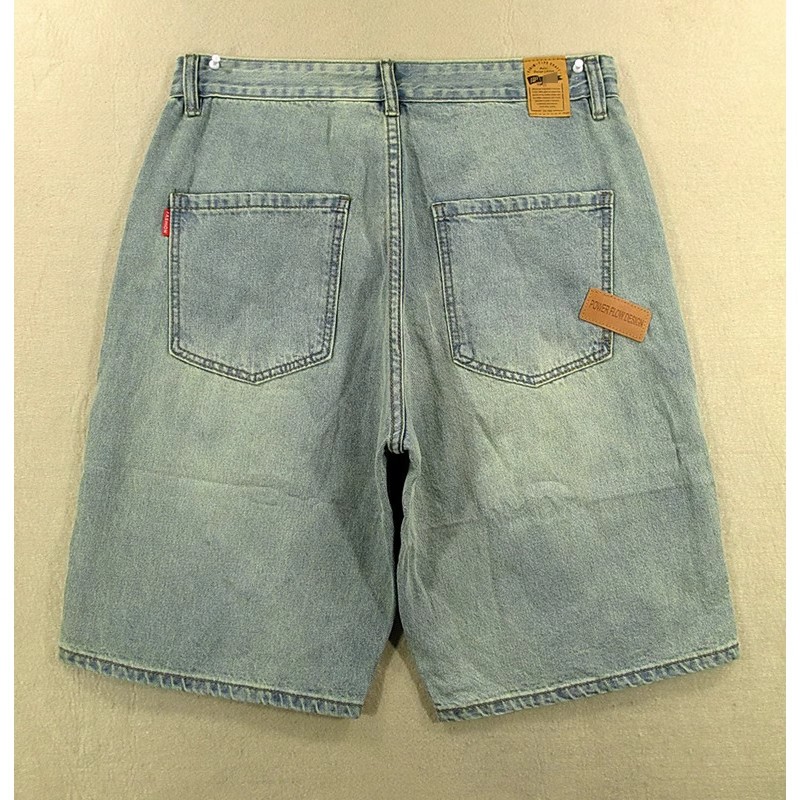 牛仔中裤五分裤男欧美高腰宽松无弹直筒嘻哈休闲X302/8582*05