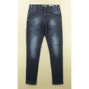 牛仔裤男弹力修身小脚裤加长厚实紧身外单长裤全新品B103/2506-12