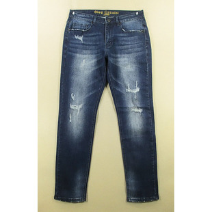 小脚裤 破洞外单长裤 子全新品 牛仔裤 8501 弹力修身 D109 男32码