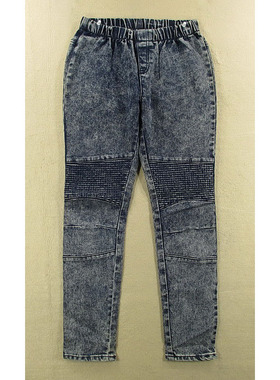 11-98652/Q208*牛仔裤女24-25码立体机车弹力修身松紧腰KHCO