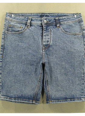 牛仔中裤五分裤男弹力修身短裤夏款全新品B107/52536-07