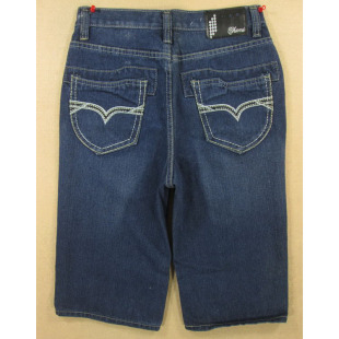 纯棉刺绣做旧ss修身 男27码 款 U201 牛仔中裤 2802 七分裤