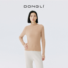 东黎山羊绒 女士春秋季针织半高领套头打底羊绒衫纯色百搭20S31