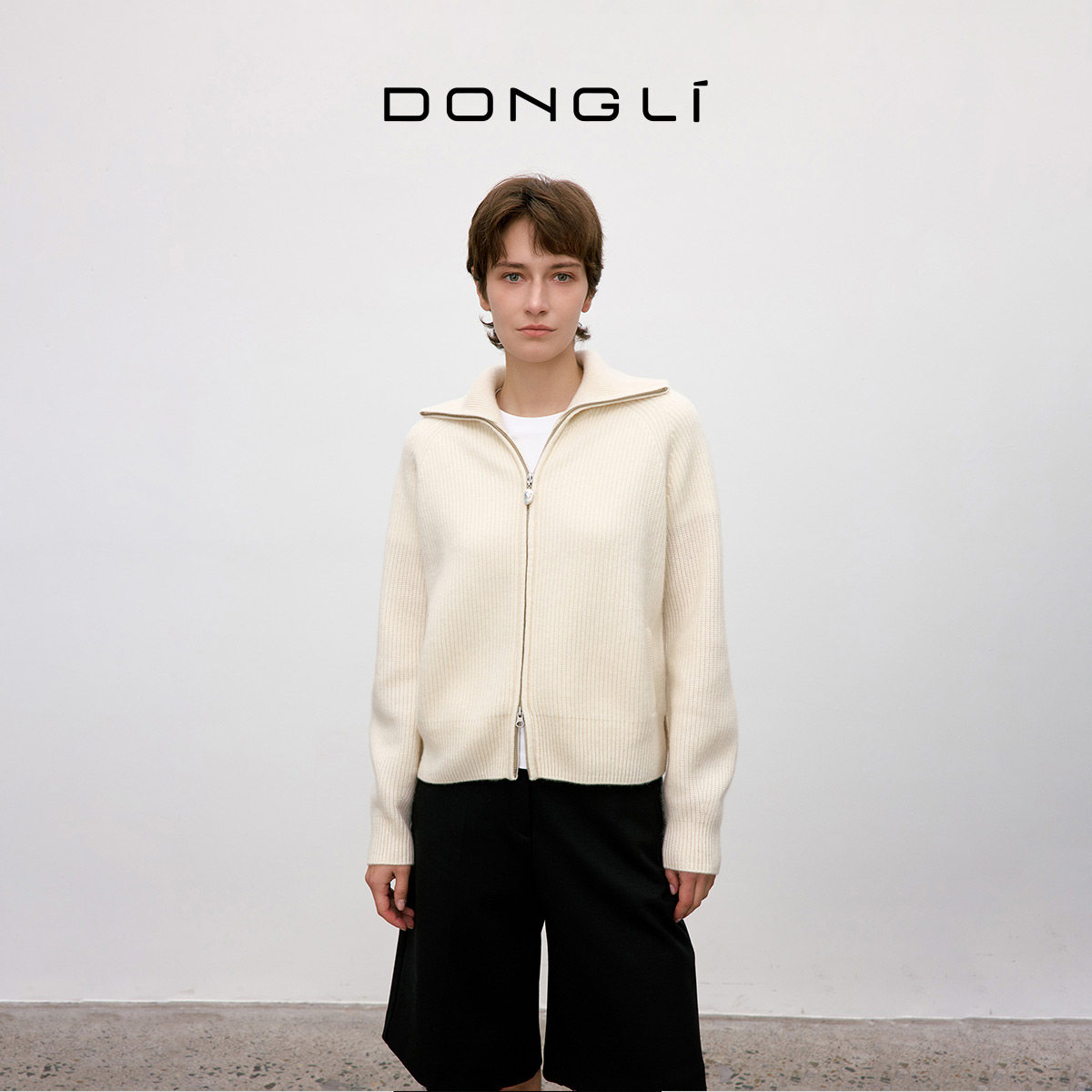 东黎山羊绒 你本珍贵-瑕珠 女士强缩绒翻领拉链针织开衫毛衣5438,女装/女士精品,羊绒衫,淘宝优惠券,粉丝福利购,淘宝优惠卷