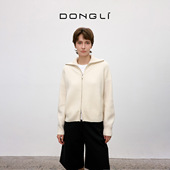 东黎山羊绒 毛衣5438 女士强缩绒翻领拉链针织开衫 你本珍贵 瑕珠