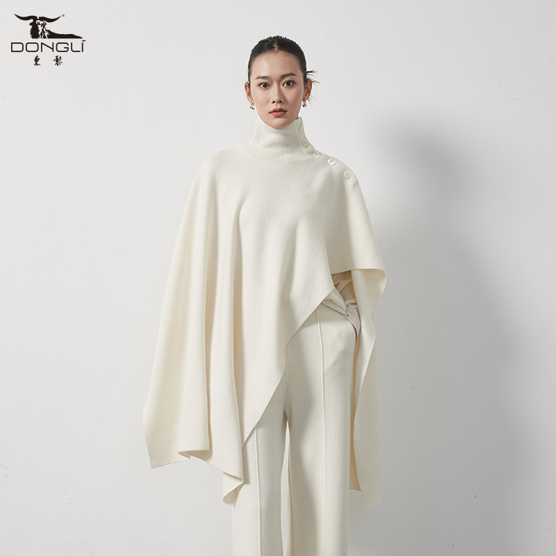 东黎无袖斗篷高领简约