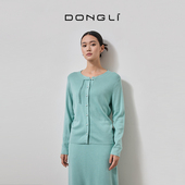 溯源款 桑蚕丝山羊绒中式 针织气质女士时尚 东黎 圆领开衫 外套4342