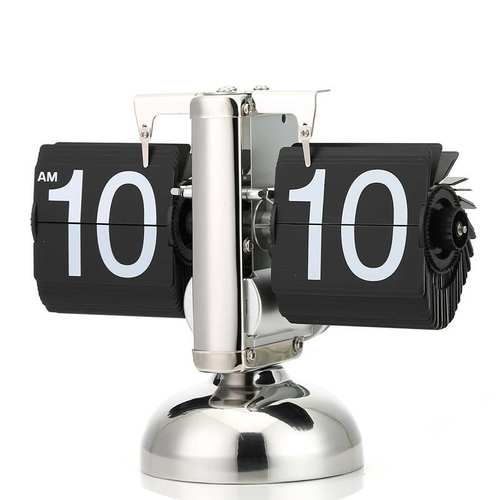 德国设计低噪音不锈钢翻页座钟