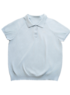 Sorona针织美式休闲短袖Polo毛衫基础款修身潮流上衣