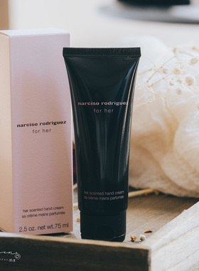 Narciso Rodriguez/纳西素for her护手霜/体乳75ml 黑瓶香水同款