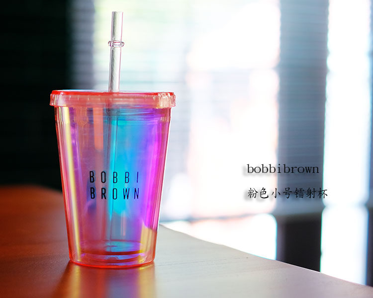 包邮 BOBBI BROWN 镭射吸管杯 大小2个规格 粉色镭射新到货