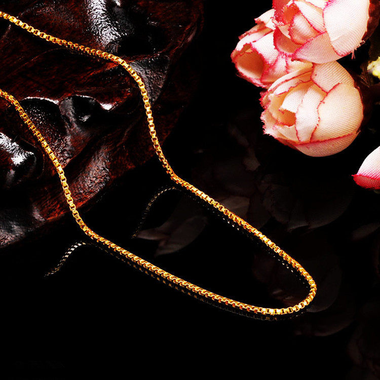 Titanium Necklace men and women have more cash than can be accounted for sweater chain gold Box chain Coarse 1.5MM No bare chain pendant 60 70cmin the Accessories/Fashion Jewelry, Necklace  category - from Buy2taobao.com to provide professional Taobao agent buy service