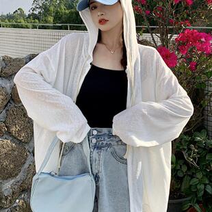 开衫 胖mm薄款 仙女外套女韩版 宽松百搭长袖 防晒衣女装 罩衫 春秋大码