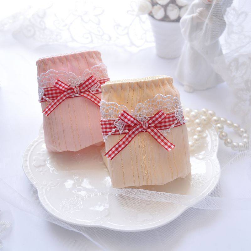 3条包邮日系小清新水溶丝带公主可爱纯棉全棉中腰无痕三角女内裤,女士内衣/男士内衣/家居服,女三角裤,淘宝优惠券,粉丝福利购,淘宝优惠卷