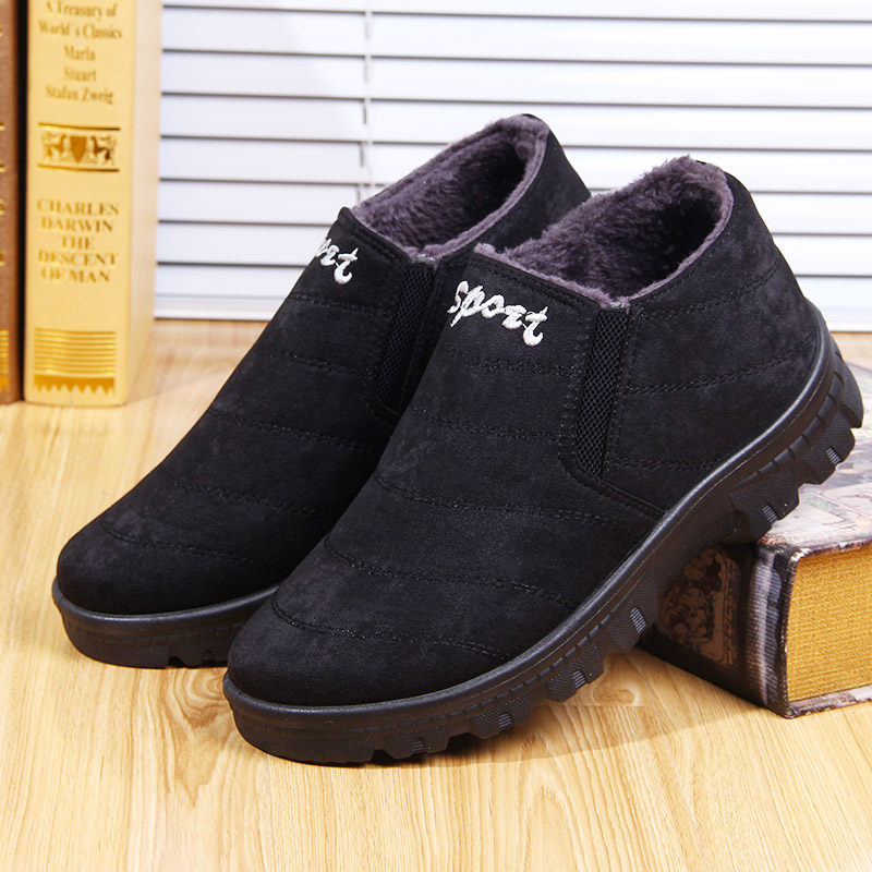 老人鞋防滑软底透气爸爸鞋男冬季加绒保暖老北京布鞋棉鞋冬男休闲在类目 流行男鞋, 靴子中 - 来自Buy2taobao.com提供专业的淘宝代购服务