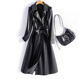 时尚 新款 显瘦羊皮风衣气质百搭外套 2025秋季 海宁真皮皮衣女中长款