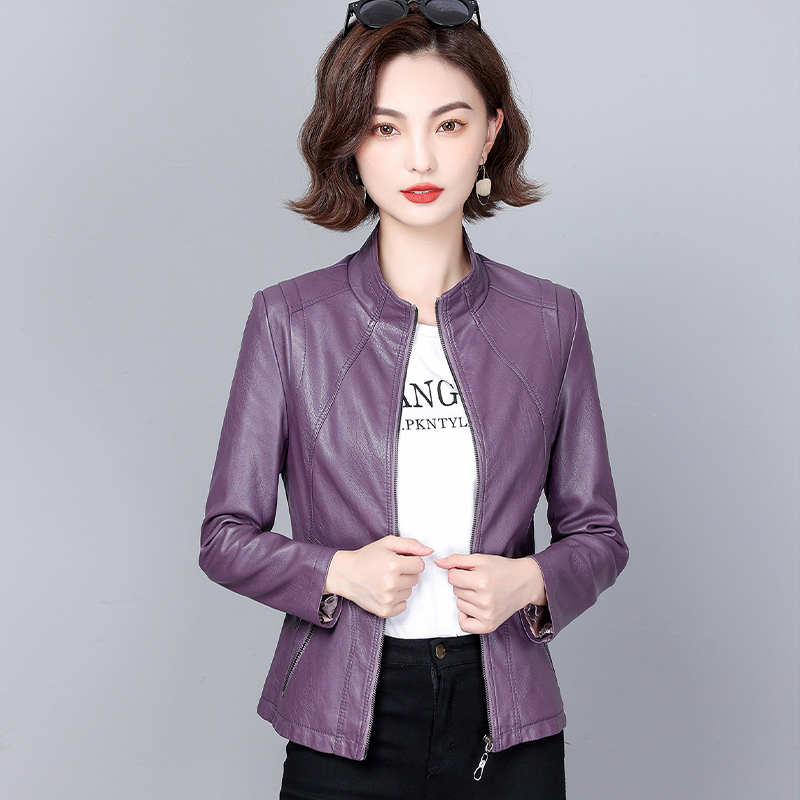 海宁真皮皮衣女短款羊皮时尚外套