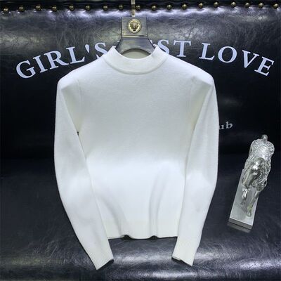 修身款针织衫毛衣半高领毛衣