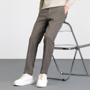 锥形裤 男士 保暖垂坠感裤 韩版 子男 裤 毛呢修身 纯色西装 秋冬季 休闲裤