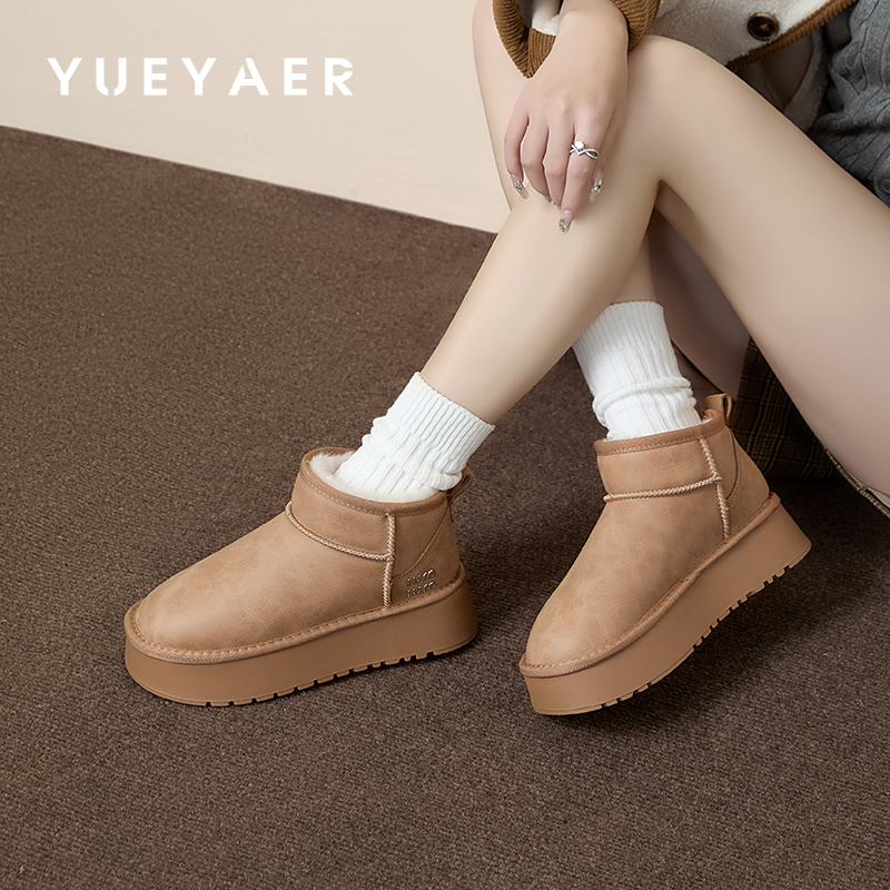 面包鞋增高厚底新款雪地靴冬季