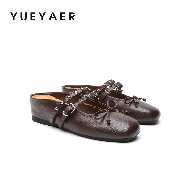 月芽儿包头半拖鞋女外穿2026春夏季新款法式复古蝴蝶结浅口穆勒鞋,女鞋,穆勒鞋,淘宝优惠券,粉丝福利购,淘宝优惠卷