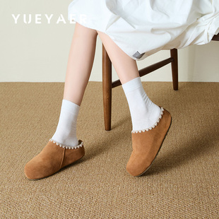 懒人一脚蹬包头拖鞋 2025春夏新款 百搭穆勒拖 女款 月芽儿勃肯半拖鞋