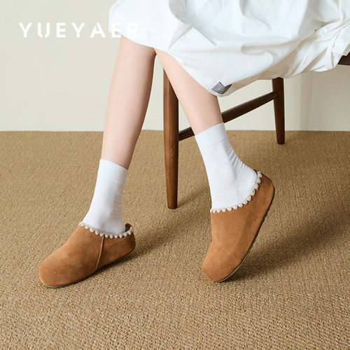 月芽儿勃肯半拖鞋女款2025春夏新款懒人一脚蹬包头拖鞋百搭穆勒拖