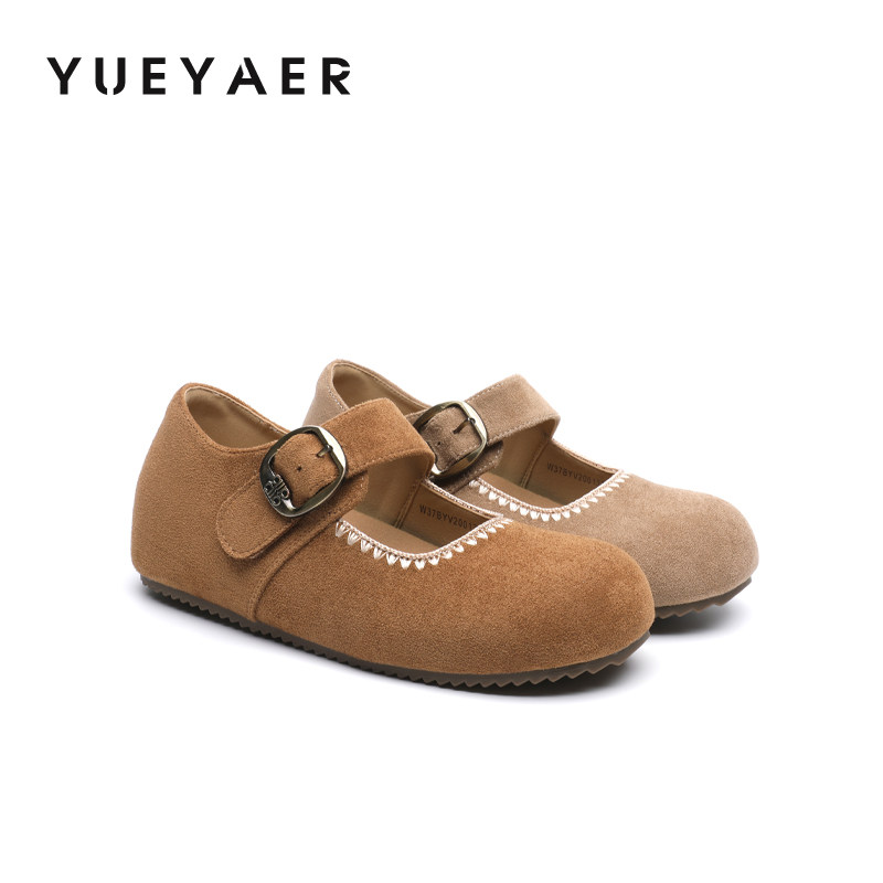 月芽儿勃肯鞋女2026新款春季复古平底单鞋配裙子软底芭蕾玛丽珍鞋