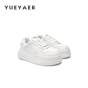 月芽儿厚底小白鞋女增高鞋配裙子百搭大头面包鞋休闲运动鞋板鞋子