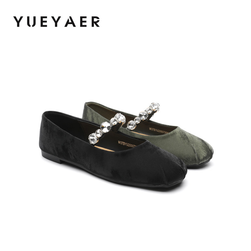 月芽儿法式复古风玛丽珍鞋女2026新款春季平底圆头水钻一字带单鞋,女鞋,玛丽珍鞋,淘宝优惠券,粉丝福利购,淘宝优惠卷