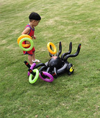 万圣节鬼节充气大蜘蛛抛圈仿真游戏道具舞会趣味玩具大蜘蛛套圈