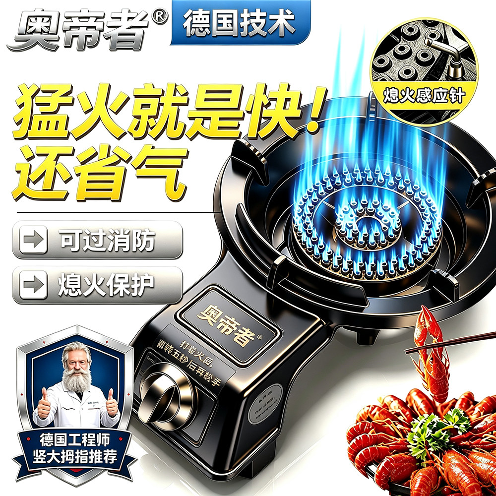 奥帝者德国技术猛火燃气单灶