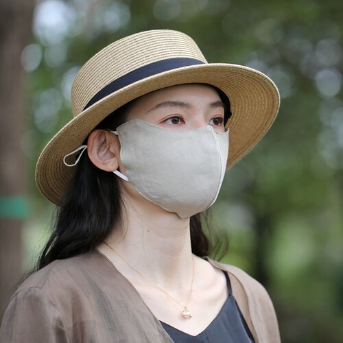 100%天然汉麻3D立体修容防晒口罩
