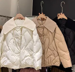 冬季纯棉针织螺纹羽绒服假领子防脏领套男女通用毛领子单买百搭