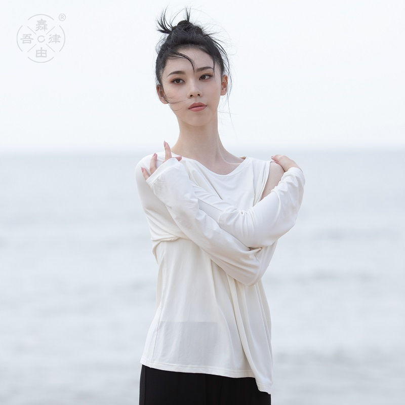 现代无拘系列露肩t恤百搭瑜伽