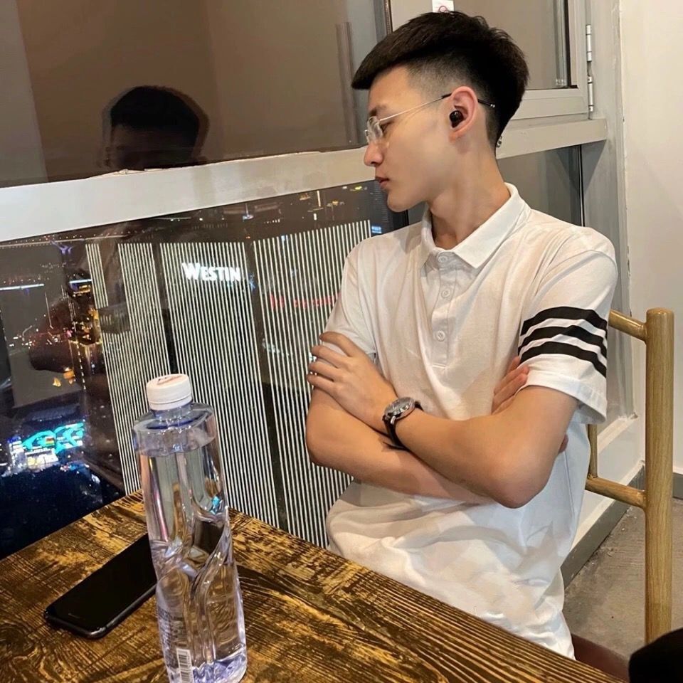 社会小伙短袖polo衫男夏季网红痞帅修身翻领T恤潮牌inS大码保罗衫