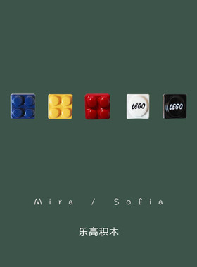 小巧积木 趣味设计感小众男女情侣中性银针耳钉耳夹耳饰