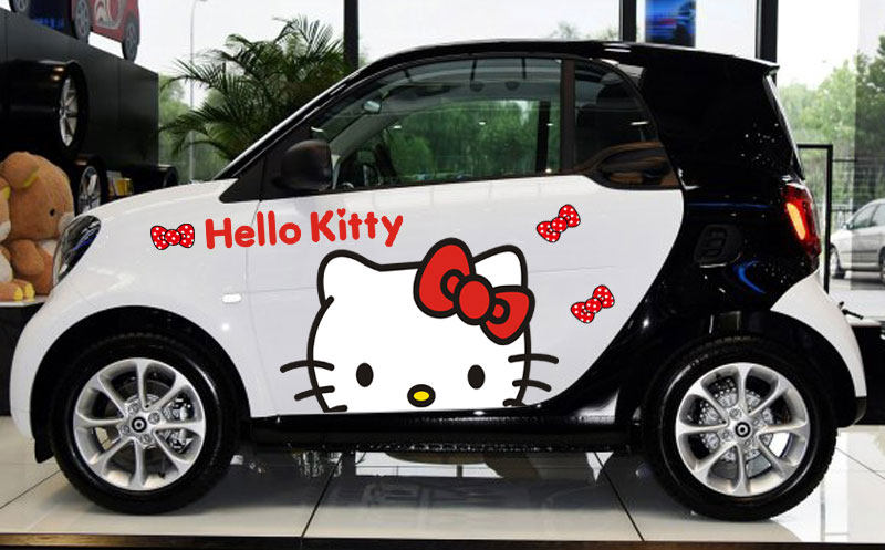 大阳电动四轮汽车改装车贴纸 hellokitty金鹏x2炫豪雷丁嘉远拉花