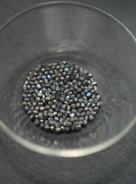 捷克宝仕奥莎preciosa进口 4mm电镀烟灰AB彩菱珠串珠手工diy 50颗