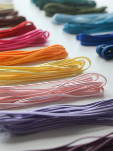 日本进口4mm人造丝蛇腹线饰带通用款Soutache高级手工服装辅料